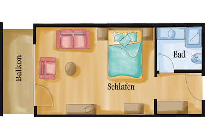 Hotel Sonne: Komfort-Doppelzimmer Kategorie III