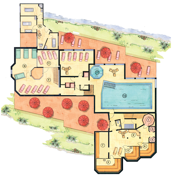 Wellness Hotel Sonne Baiersbronn: Grundriss Badewelten